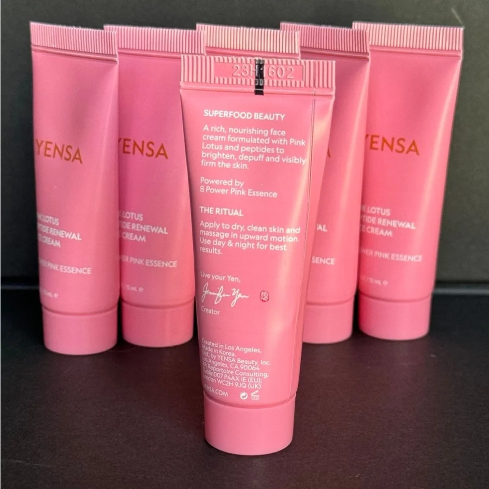 NEW ONE TUBE OF YENSA PINK LOTUS PEPTIDE RENEWAL FACE CREAM O.5 OZ